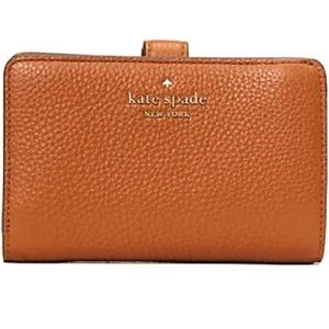 Kate Spade New York Leila Medium Compact Bifold Wallet Leather Warm Gingerbread